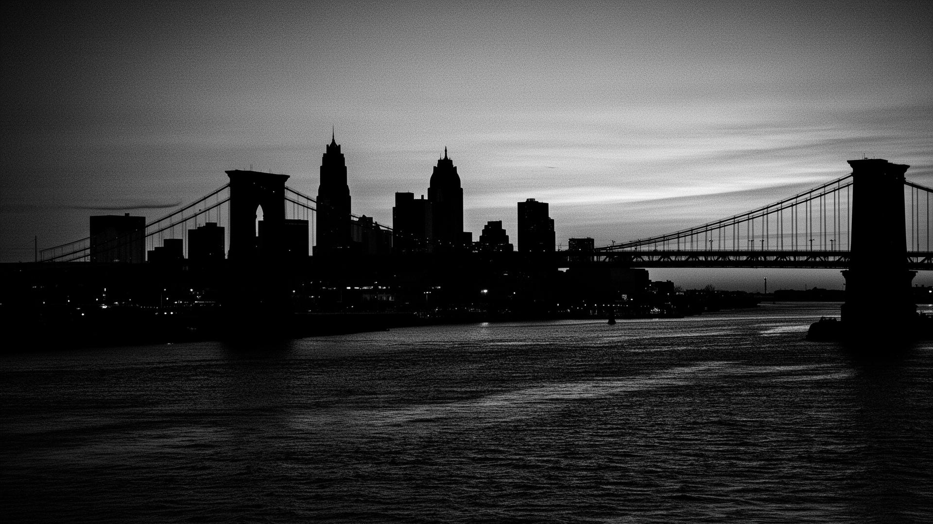 The Detroit River crossing between Windsor and Detroit